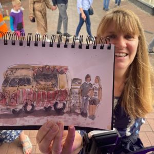 Florence Original water colour by Karen Palmer Art Polly's Parlour