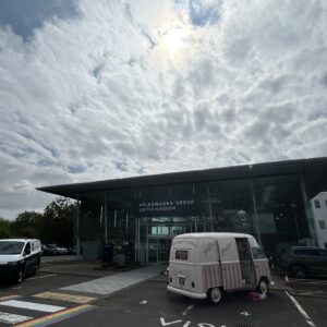Florence @Volkswagen UK HQ serving ice creams to staff