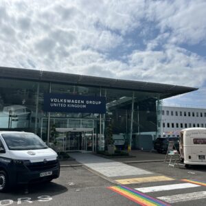 Florence @Volkswagen UK HQ serving ice creams to staff