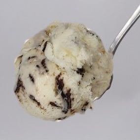 Stracciatella ice cream Polly's parlour