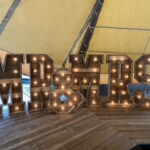 Mr&Mrs in lights Bridal Barn